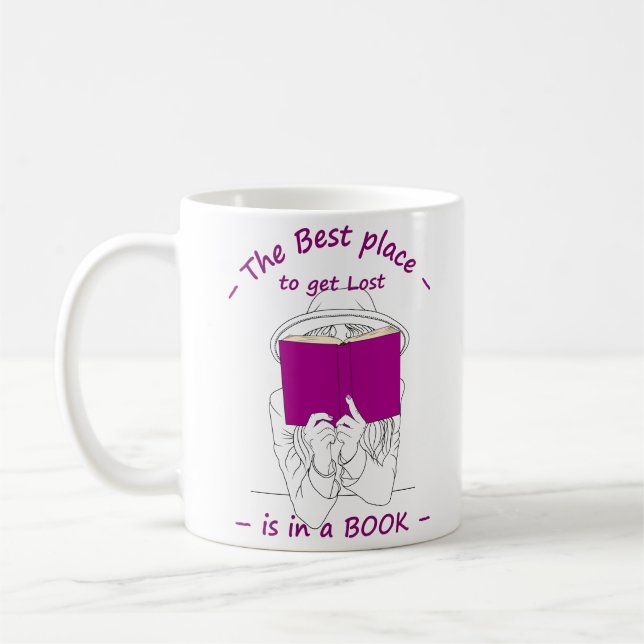 The Best Place to get Lost is in a Book Coffee Mug (Left)