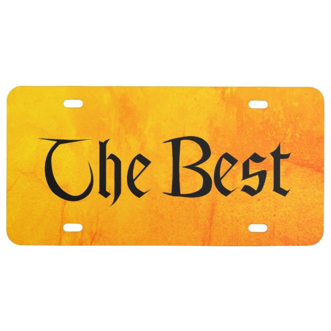 The Best plastic car license plate (Front)