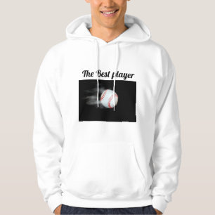 The Best Player Baseball Trendy Modern Cool Black Hoodie