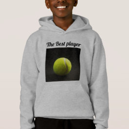 The Best Player Tennis Ball Trendy Modern Black Hoodie