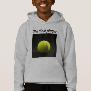 The Best Player Tennis Ball Trendy Modern Black  Hoodie