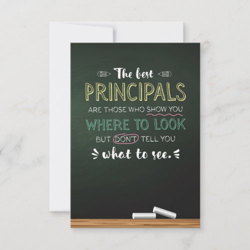 The best Principal Principals Thank You Card