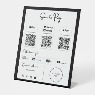 The Best QR Code Payment by Phone Pedestal Sign