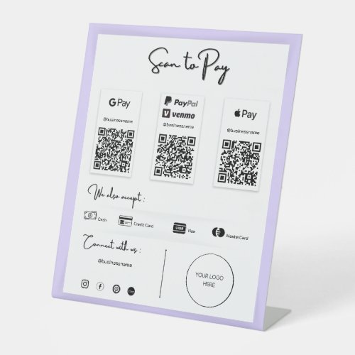 The Best QR Code Payment by Phone Pedestal Sign