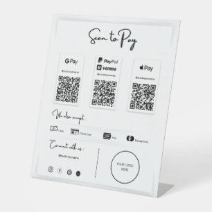 The Best QR Code Payment by Phone Pedestal Sign