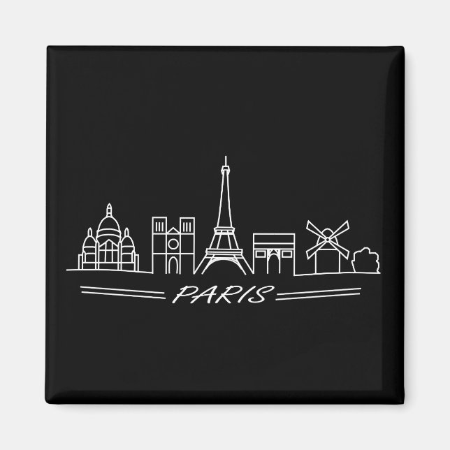 The best sights of Paris Magnet (Front)