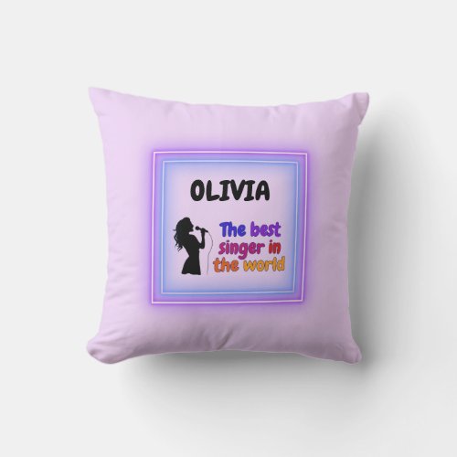 The best singer in the world throw pillow