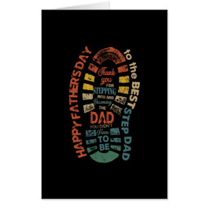 The Best Step Dad Thank You For Stepping Into Card