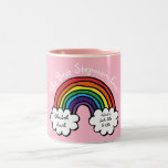The Best Stepmom, Stepmother Ever Rainbow Pink Two-Tone Coffee Mug<br><div class="desc">Personalize for your special Stepmom,  Stepmum or Bonus Mom to create a unique gift for Mother's day,  birthdays,  Christmas or any day you want to show how much she means to you. A perfect way to show her how amazing she is every day. Designed by Thisisnotme©</div>
