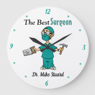 The Best Surgeon Funny  Large Clock