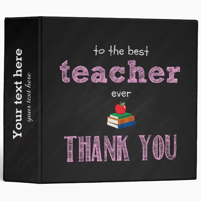 the best teacher, thank you 3 ring binder (Front/Spine)