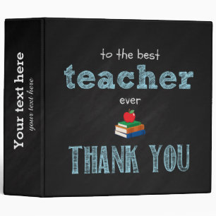 the best teacher, thank you binder