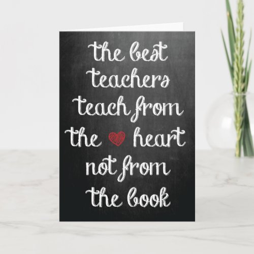 The Best Teachers Card