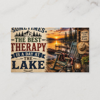 The Best Therapy Is a Day at the Lake Business Card