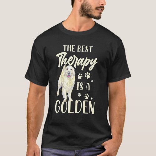 the best therapy is a golden doodle dog  dog owner T_Shirt