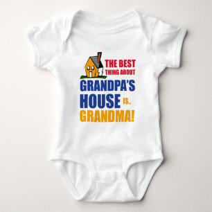 The Best Thing About Grandpa's House is Grandma Baby Bodysuit