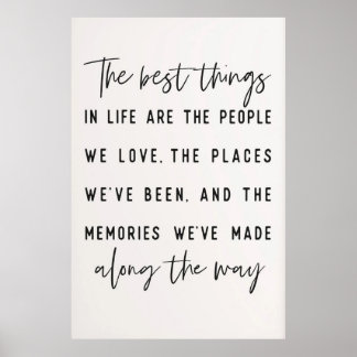 The best things in life poster