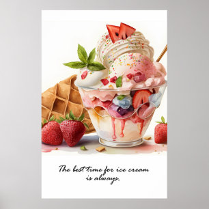 The best time for ice cream poster