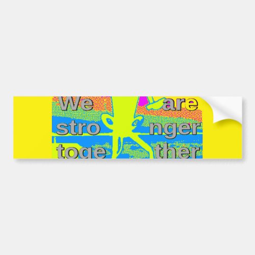 The Best USA Hope  Hillary Stronger Together Bumper Sticker