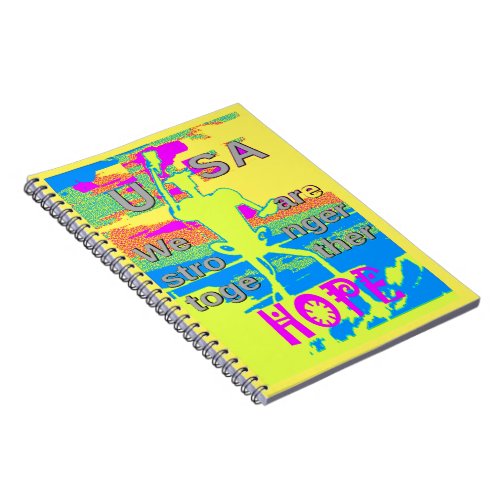The Best USA Hope  Hillary Stronger Together Notebook