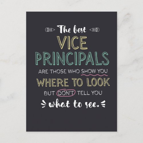 The best Vice Principals show you where to look Postcard