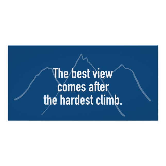 The Best View Comes After the Hardest Climb Poster (Front)