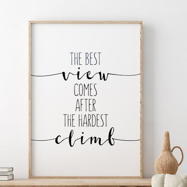 The Best View Comes After The Hardest Climb, Poster (Creator Uploaded)