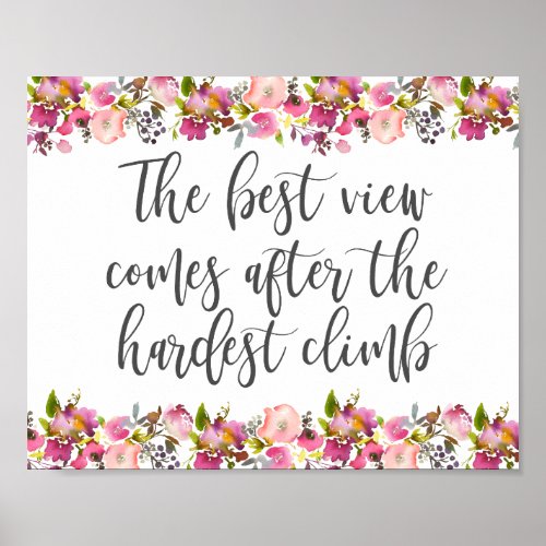The best view comes after the hardest climb poster