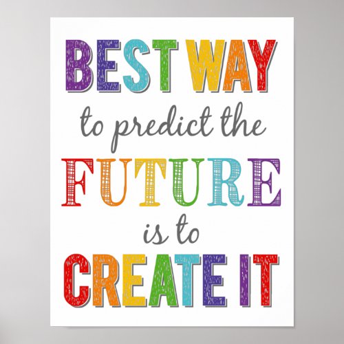 The Best Way To Predict The Future Growth Mindset Poster