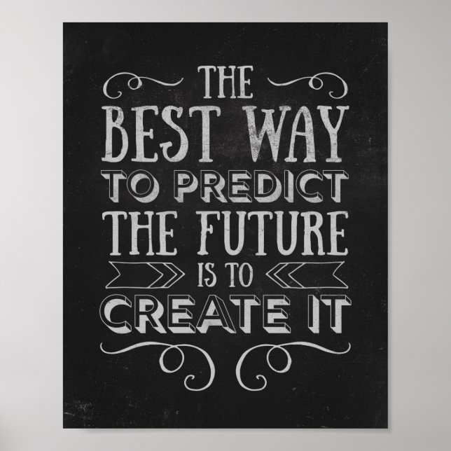 The best way to predict the future is to create it poster (Front)