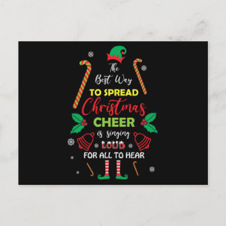 The Best Way to Spread Christmas Cheer is Singing Postcard