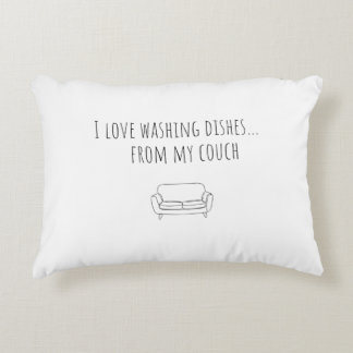 The best way to wash dishes accent pillow