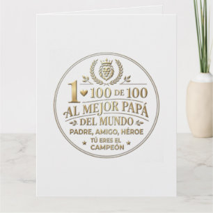 The Best World Dad / Tarjeta de Felicitación Card