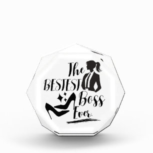 The Bestest Lady Boss Acrylic Award