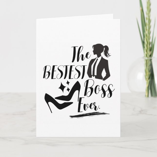 The Bestest Lady Boss  Card (Front)