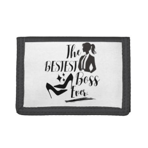 The Bestest Lady Boss Tri-fold Wallet