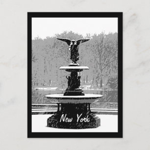 The Bethesda Fountain in Winter Postcard