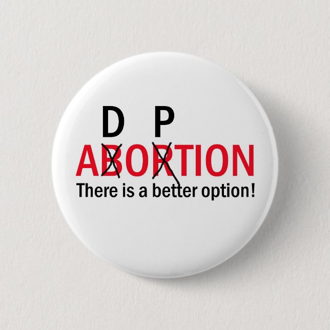 The better option pinback button (Front)