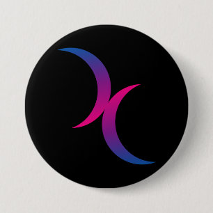 The Bi Double Moon Symbol Button