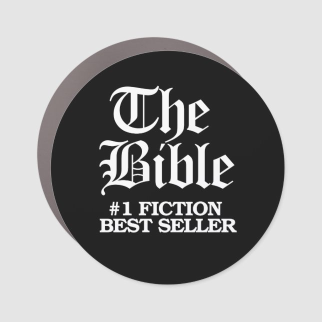 The Bible: #1 Fiction Best Seller Car Magnet (Front)
