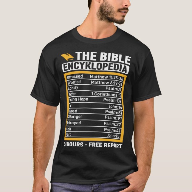 The Bible Encyklopedia 24 Hours  Free Report T-Shirt (Front)