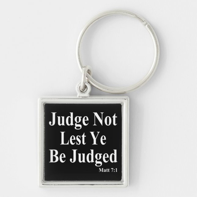 The Bible & Not Judging Others Keychain (Front)
