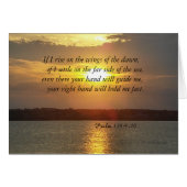 The Bible Psalm 139:9-10 geeting card (Front Horizontal)