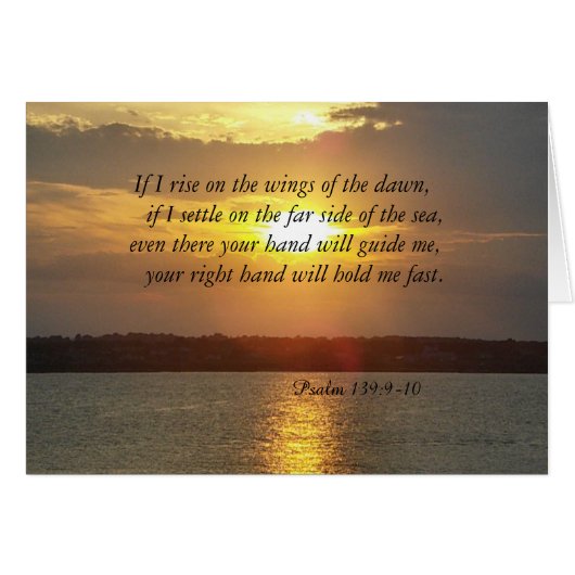 The Bible Psalm 139:9-10 geeting card (Front Horizontal)