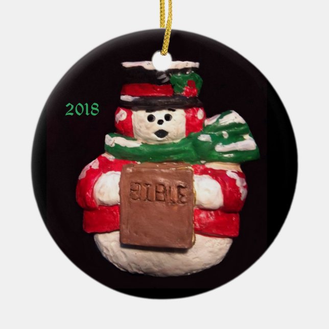 THE BIBLE SNOWMAN 2018 COLLECTIBLE ORNAMENT (Front)