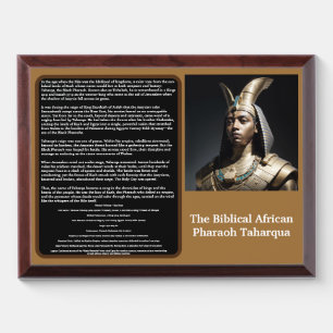 The Biblical African Pharaoh Taharqa Award Plaque