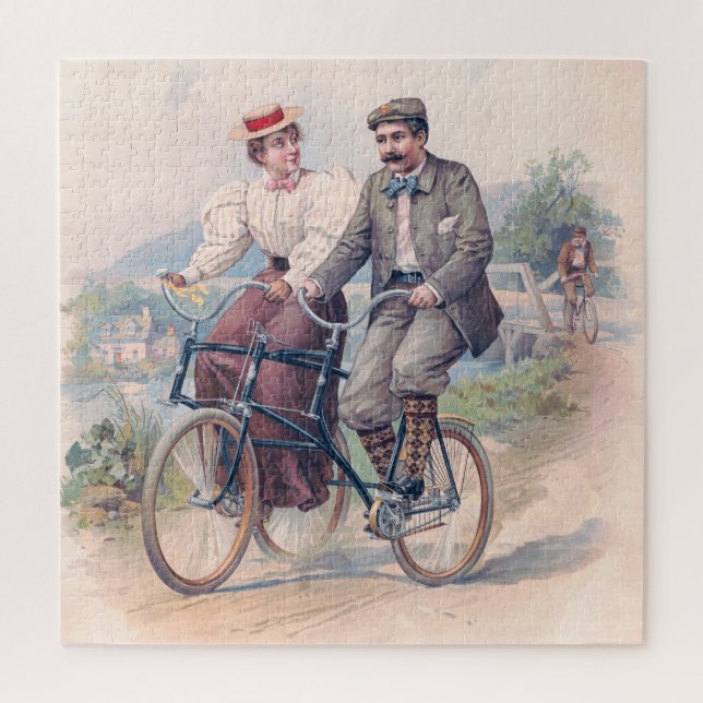 The Bicycle Elopement, 1896 Jigsaw Puzzle (Vertical)