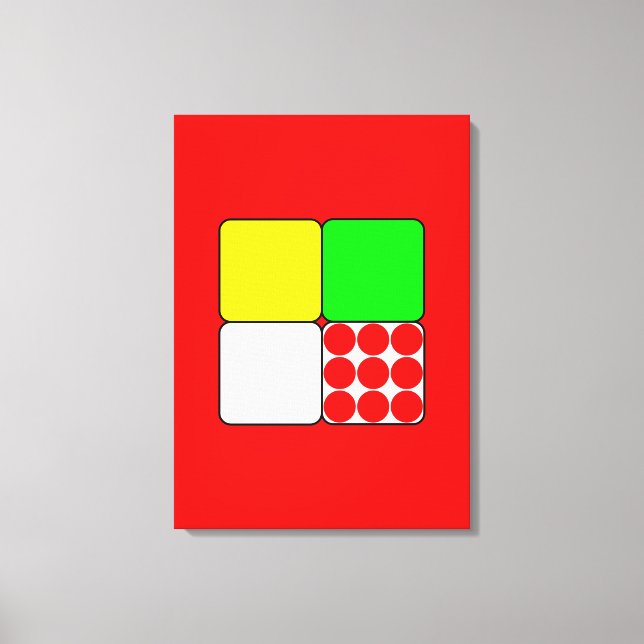 The Bicycle Race Jerseys 3 Red Canvas Print (Front)