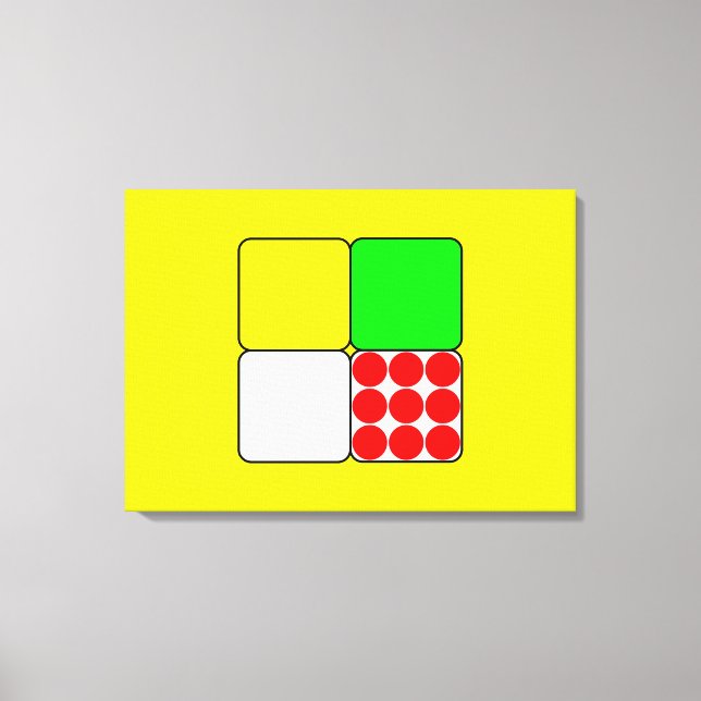 The Bicycle Race Jerseys 3 Yellow Canvas Print (Front)