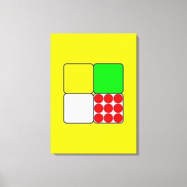 The Bicycle Race Jerseys 3 Yellow Canvas Print (Front)